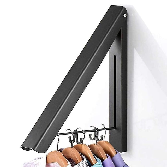 Estante de ropa retráctil para el hogar - Estante de secado de suspensión de ropa plegable montado en la pared LingWen 9024735466345