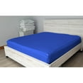 thumbnail image 4 of 5 Piece Sheet has Zipper Sheet Set, Queen Size 10 Inch Deep Pocket, 800 TC, Solid Royal Blue Color., 4 of 9
