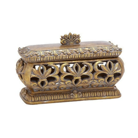 Woodland Imports Solid Polystone Pierced Box