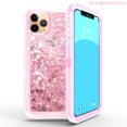 thumbnail image 1 of 14Pro(6.1) Case ，Glitter Floating Liquid Shiny Quicksand Case for Women Girls Shockproof Protective Case Hard PC Soft TPU Cover（Pink）, 1 of 4