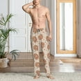 thumbnail image 2 of Pofeuu Groovy Disco Pumpkin Print Men's Pajama Pants, Soft Lounge Pajama Pants with big pockets for Men Plaid Pj Bottoms-X-Large, 2 of 6