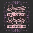 thumbnail image 2 of Quantity is What You Count Quality is What You Count On T-Shirt | White Tee Gift, 2 of 5