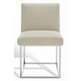 thumbnail image 6 of SAFAVIEH Couture Jenette Modern Velvet Solid Dining Chair, Taupe/Silver, 6 of 9