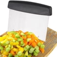 thumbnail image 4 of Raspador y picador de acero inoxidable con buenos mangos, raspador para masa, cortador de masa de acero inoxidable con guía de medición, 4 of 5