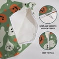thumbnail image 6 of Green Halloween Pillow Covers 16x16 Set of 2 Cute Ghost Pumpkin Print Outdoor Decorative Throw Pillows Halloween Scary Themed Farmhouse Pillowcases Linen Cushion Case Decor for Home Sofa Couch Bed, 6 of 6