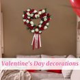 thumbnail image 6 of Heart Shaped Rose Wreath,14 in Pink Valentine’s Day Floral Wreath with Ribbons,Artificial Rose Flowers Wreaths,Heart-Shaped Garland Wreaths for Front Door,Valentine’s Day Wedding Decoration, 6 of 7