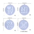 thumbnail image 3 of Valentine's Gift Diy Resin Plaster Mold Symbols Round-shaped Keychain Pendant Silicone Mold, 3 of 14