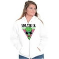 thumbnail image 4 of Alien Sunglasses Cool Funny UFOs Unisex Fleece Graphic Zip Up Hoodie Brisco Brands 5X, 4 of 5