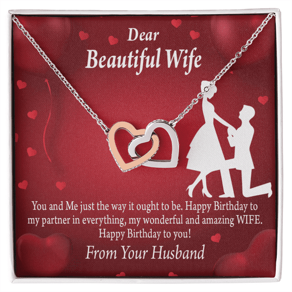 To My Wife Happy Birthday Inseparable Necklace