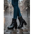 thumbnail image 3 of Botin Para Mujer Greenlove® Tacon Ancho Alto Color Negro negro 25, 3 of 8