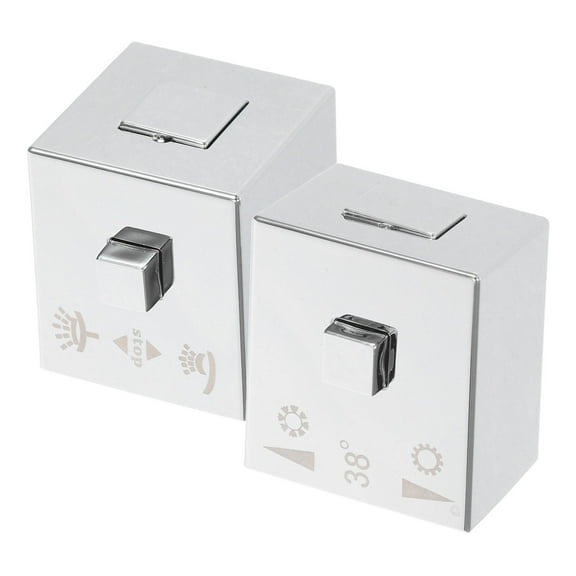 AURARMLET 1 Pair Stylish Faucet Knobs Replacement Handles for Bathroom Sink and Shower Temperature Control