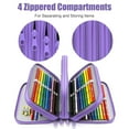 thumbnail image 4 of 72 Slots Pencil Case, TSV Handly Multi-Layer Pen Pouch Organizer for Colored Pencils, Watercolor Pens, Gel Pen - Purple, 4 of 9