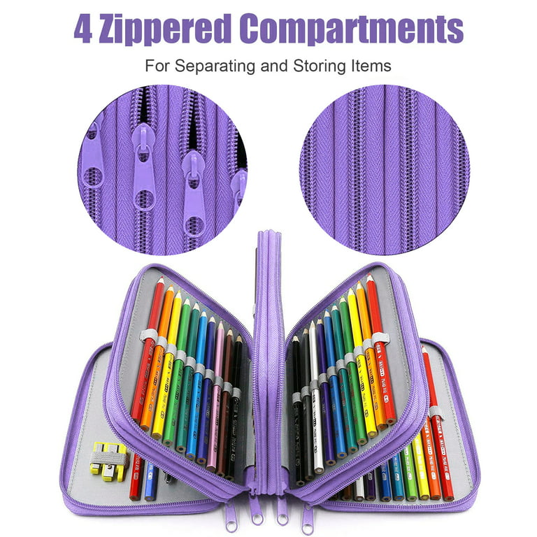 72 Slots Pencil Case, TSV Handly Multi-Layer Pen Pouch Organizer