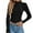 18#Black, variant on Women's Mock Turtleneck Long Sleeve Shirts Ribbed Knit Lightweight Pullover Sweater Stretch Fitted Thermal Top Black S