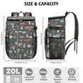 thumbnail image 3 of Cooler Backpack 26 Cans Mushroom Lightweight Insulated Backpack Cooler Leak Proof Travel Camping Lunch Backpack Outdoor Cutlery Backpack for Outdoor Enthusiasts, 3 of 6