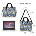thumbnail image 3 of FORMRS 16" Laptop Bag Carrying Sleeve Case with Handle Travel Shoulder Briefcase, Blue Cute Train Pattern, 3 of 8
