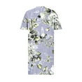 thumbnail image 5 of RQYYD Plus Size Tshirt Dress for Women Floral Print High Waist Soft Comfy Casual Fit City Walk Sundress with Pockets, 5 of 5