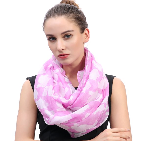 Rabbit Bunny Print Infinity Scarf