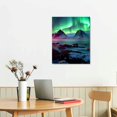 thumbnail image 2 of Creowell Northern Lights Coastal Wall Art Home Decor - Wonders with Aurora Borealis Wall Art Print For Home Decor, Office Decor &amp; Kids Bedroom Wall Decor. Perfect For Astronomy Lovers 16x20 Inch, 2 of 3