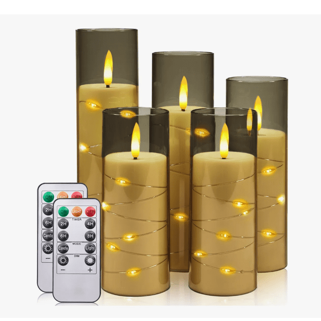 Xtellar 5 Velas Eléctrica Led Control Remoto Sin Llama Impermeables