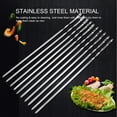 thumbnail image 3 of 10 Pcs Bâtons de Brochettes de Barbecue avec Sac de Rangement Bâtons Réutilisables pour Grillades et Rôtis Outils de Kebab en Acier Inoxydable pour Hot-Dogs Viandes Légumes Steak Pique-Nique Extérieur, 3 of 7