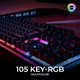 thumbnail image 5 of Kit Gamer 2 en 1 XTREME PC GAMING Battle Chief Teclado y Mouse Membrana Español 3600 DPI RGB USB Negro, 5 of 6