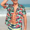 thumbnail image 7 of Susaid Palm Leaves Flamingo Print Short Sleeve Shirts Button Down Casual Shirts Summer Beach Aloha Button Down Short Sleeve for Men ,Small, 7 of 7