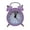 A002- Purple, variant on Black Wall Clock, Black Wall decor, 4 in Round Metal Casing, Analog Timekeeping, Alarm Function, Home Entryway Display, White Face, 1 Pc