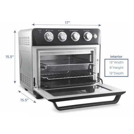 

Elite Gourmet x-large 25L Air Fryer Oven with Interior Light Black