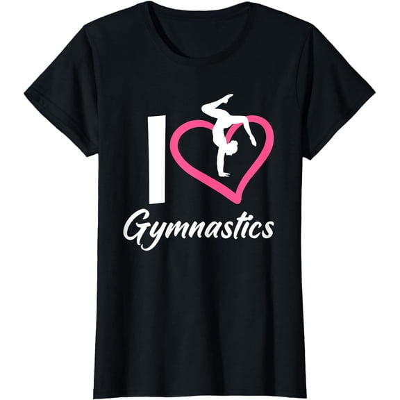 I Love Gymnastics Funny Cheerleading Gymnast T-Shirt