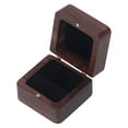 thumbnail image 2 of Caja De Anillo De Madera, Botón De Imán De Soporte De Anillo De Madera De Nogal Negro Compacto Ligero Para Propuestas, 2 of 8