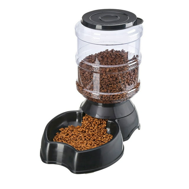 WIFKLSIIPG Automatic Self Dispensing Gravity Pet Feeder for Cats and Dogs 3.8L Capacity