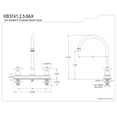 thumbnail image 2 of Kingston Brass Kb3748Ax 8 Inch Center Kitchen Faucet Without Sprayer - Satin Nickel Finish, 2 of 2