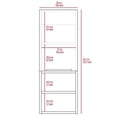 thumbnail image 3 of LiviNest Wall Mounted Bathroom Cabinet: Space Saving Storage with Hidden Cabinet & Open Shelves - Modern Light Gray Wood Grain Finish for Small Bathroom Organization & Home Decor, 3 of 6