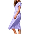 thumbnail image 4 of CIENVNSTG Women's Fashion Dress Solided Color Spring Comfortable Beach Dress Elegant Eye-Catching Cocktail Dresses for Women M, 4 of 6