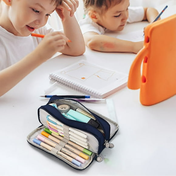 Grande Capacité de Papeterie pour Collège et École Design Minimaliste avec Porte-Crayon Unique et Solution de Sac