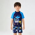 thumbnail image 2 of MuXiKeJi Clothes 2t Boys Drawstring Beach Swimwear Boys Swim Shirt and Shorts Set Water Park Bathing Suit for Boys, 2 of 8