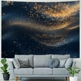thumbnail image 4 of JRXY Gold and Blue Abstract Art Tapestry - High-Quality Short Plush, Soft and Lightweight Painting, 4 of 6