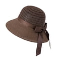 thumbnail image 2 of Noric Women's Wide Brim Sun Hat UV Protection with Bow Summer Beach Breathable Foldable Panama Hats, 2 of 8