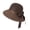 Coffee, variant on Women's Wide Brim Sun Hat with Bow Decor Foldable UV Protection Floppy Summer Hat for Beach Vacation Outdoor Travel Black Free Size