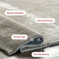 thumbnail image 3 of nuLOOM Loni SuperiorWash Solid Machine Washable Shag Area Rug, 6' x 6', Square, Loni Beige, 3 of 14