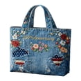thumbnail image 2 of American 250th Anniversary Quilted Tote Bag, Patriotic Canvas Shoulder Bag for Casual Use, 2 of 5