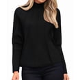 thumbnail image 2 of Female Mock Neck Batwing Sleeve Sweaters Fall Winter Oversized Knit Cute Pullover Sweater Dolman Tops Trendy, 2 of 10
