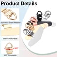 thumbnail image 3 of Uxcell 4 Pack 360°Clip de Paraguas en Forma de Corazón Rotativo Tab de Lanyard para Teléfono Ultra Delgado Sin Adhesivo Parche Tether para Smartphone Adaptador Universal para Viajes Uso Diario, Plata, 3 of 7