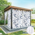 thumbnail image 6 of Outdoor Curtains for Patio Waterproof, Blue Botanical Outdoor Privacy Panels Grommet, Spring Floral Watercolor Leaf Blackout Outside Curtains for Porch/Cabana/Pergola/Gazebo 54"x84", 1 Panel, 6 of 8