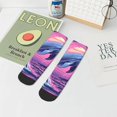 thumbnail image 7 of Pofeuu Hawaiian Beach Dolphin Print 30cm Socks, Adult Running Hiking Socks for Youth and Adult, 7 of 7