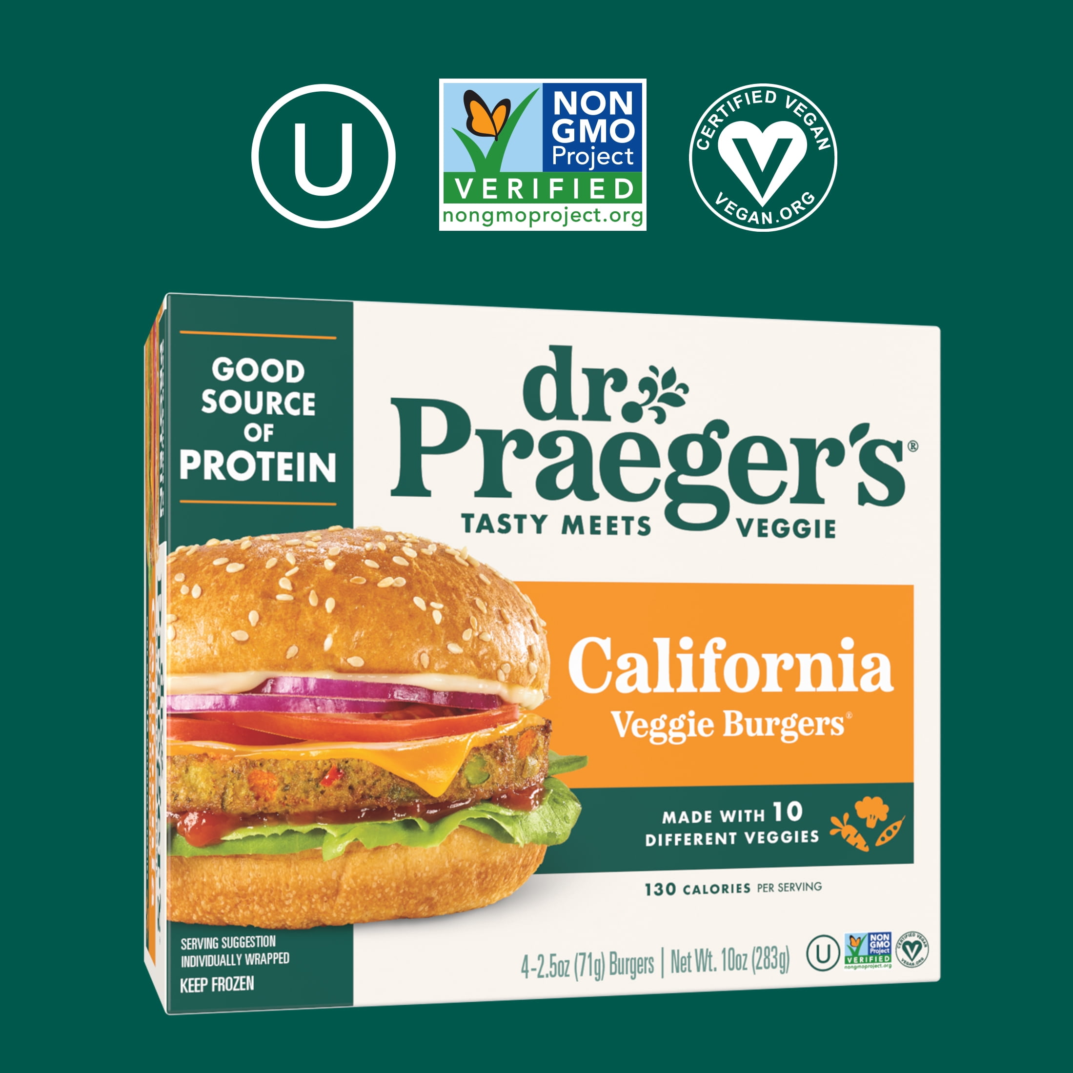 Dr. Praeger’s California Veggie Burgers, 10 oz (283g)