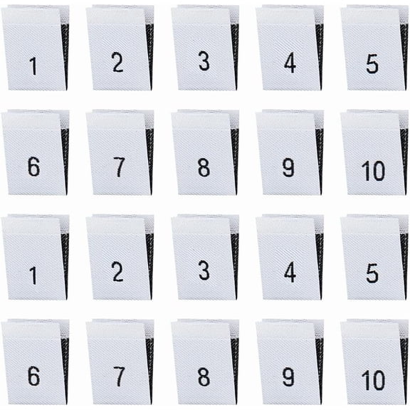 400Pcs 10 Styles Polyester Sewing Label Craft Labels for Clothing Sewing Rectangle White 35x13x0.3mm 40pcs/style