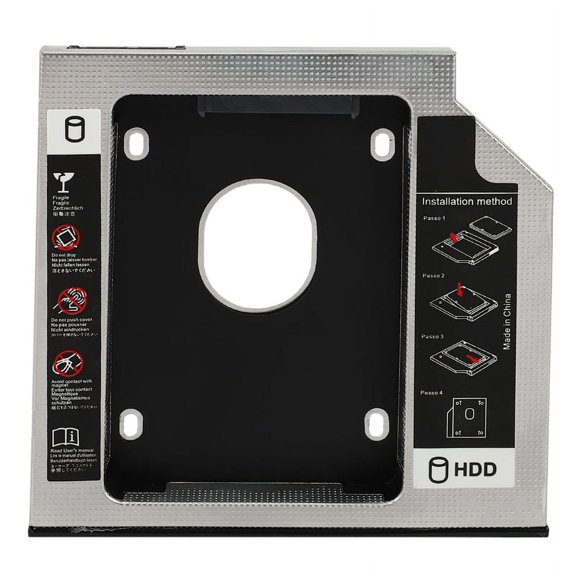 2nd HDD SSD Hard Drive  Tray Replacement for   T420 T430 T510 T520 T530 W510 W520 W530, Internal Laptop CD/DVD-ROM Optical Modular Bay Adapter to 2.5 Inch 12.7MM