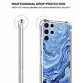 thumbnail image 4 of Blue Swirl Case for Samsung Galaxy S21 Ultra ,Aesthetic Art Design Pattern TPU Shock Proof Cover Case, 4 of 5